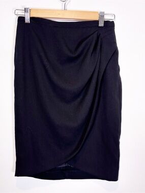 Giorgio Armani Black Wool Skirt